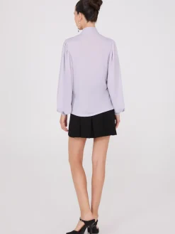 Textured Bow Blouse