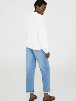 Textured Johnny Collar Popover Blouse
