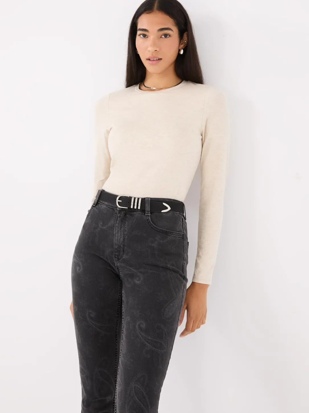 Thin Faux Leather Belt