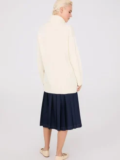 Twisted Cable Knit Turtleneck Sweater
