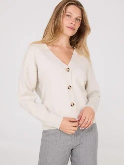 V-Neck Knit Cardigan