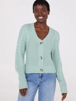V-Neck Multi Cable Cardigan