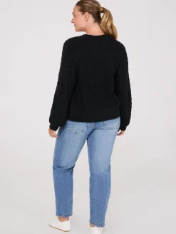 V-Neck Multi Cable Cardigan