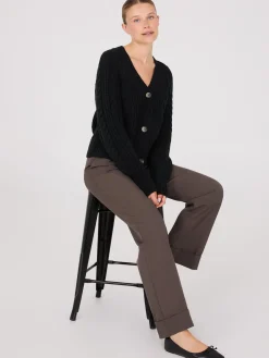 V-Neck Multi Cable Cardigan