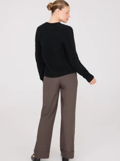 V-Neck Multi Cable Cardigan