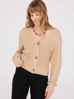 V-Neck Multi Cable Cardigan