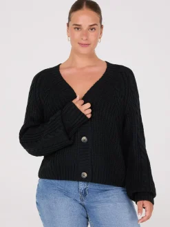 V-Neck Multi Cable Cardigan