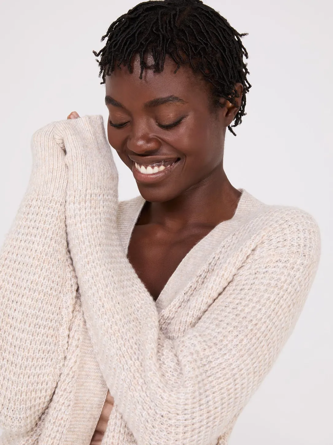 Waffle Knit Cardigan