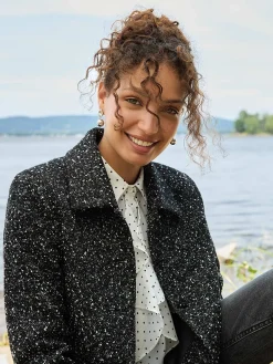 Waisted Boucle Blazer