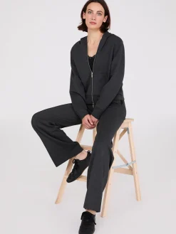 Wide-Leg Front Pintuck Pants