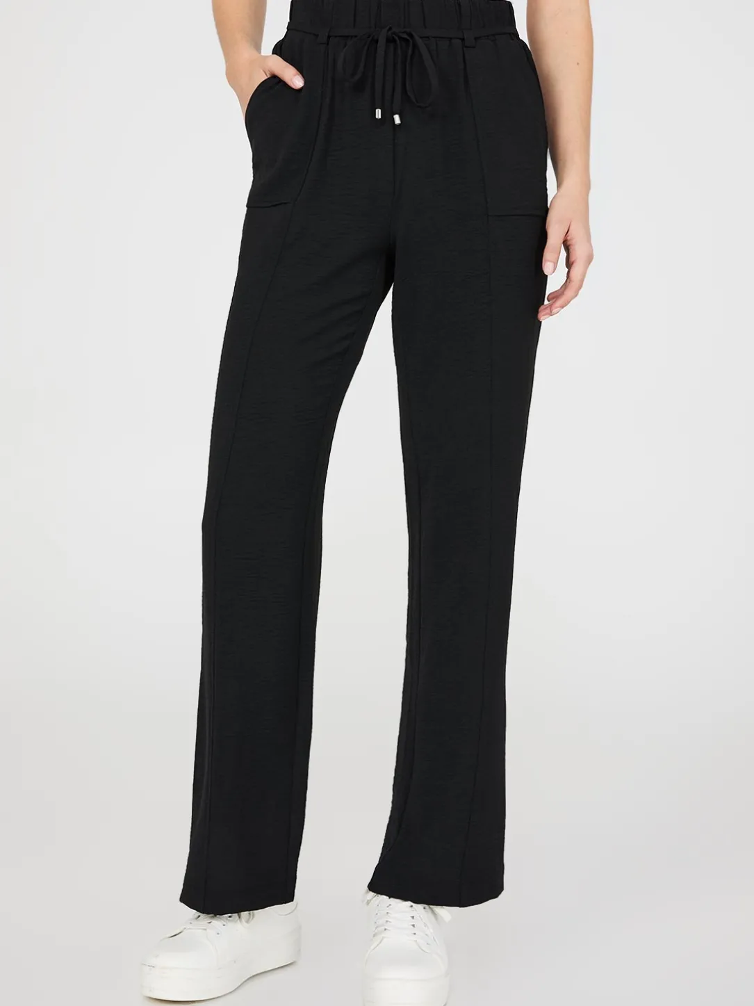 Wide-Leg Pants With Porkchop Pockets