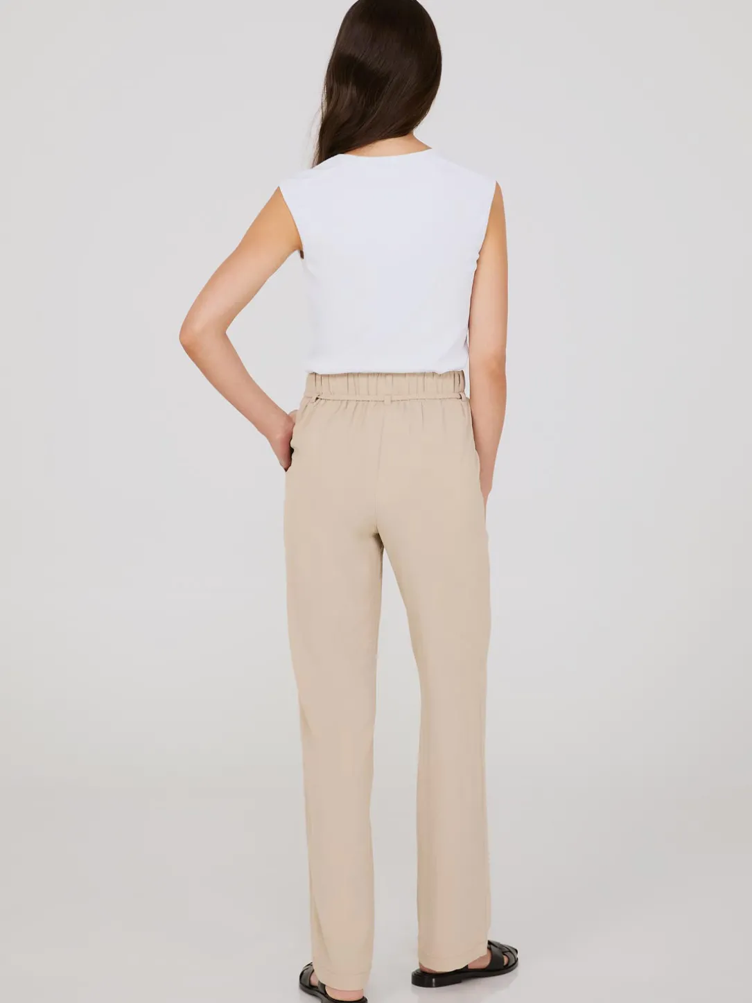 Wide-Leg Pants With Porkchop Pockets