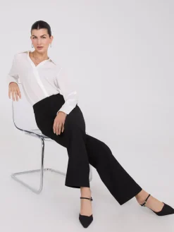 Wide-Leg Pleated Pants
