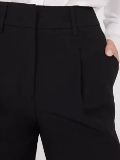 Wide-Leg Pleated Pants