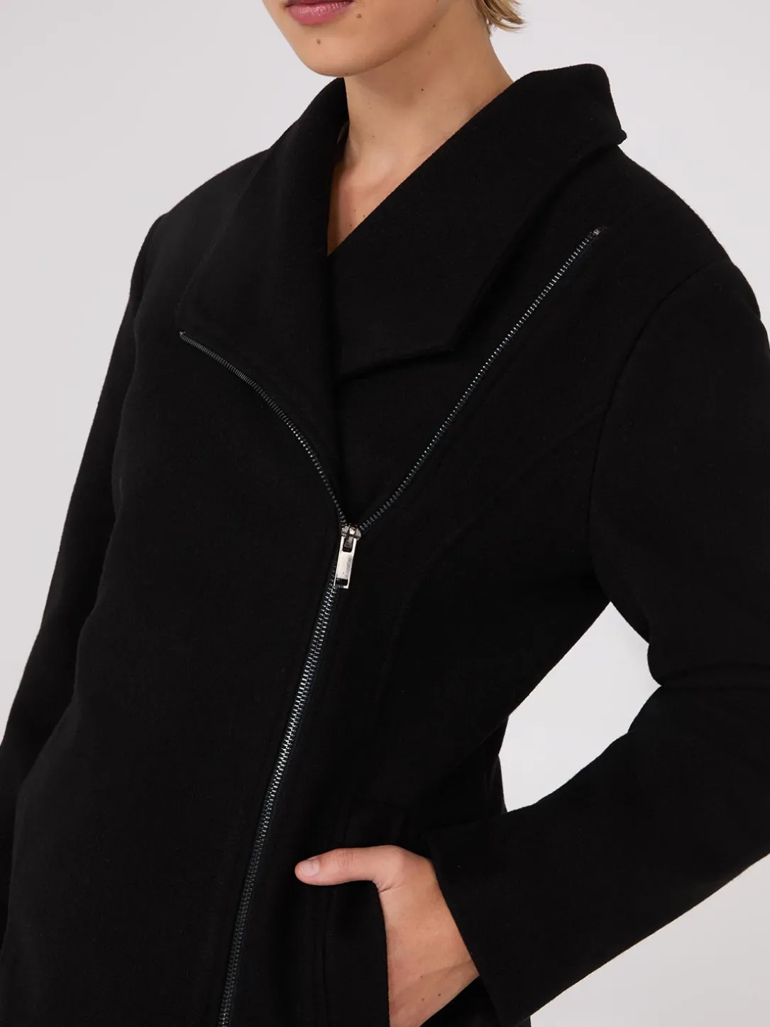 Wrap Collar Coat