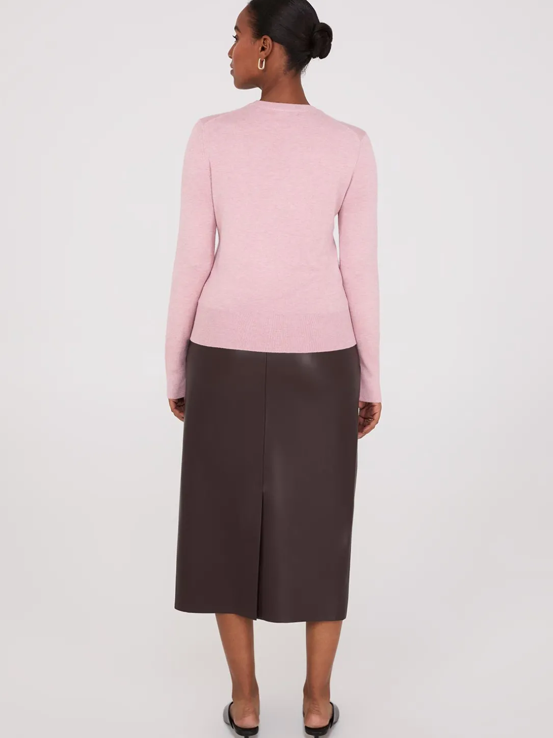 Zip Sleeve Crew Neck Sweater