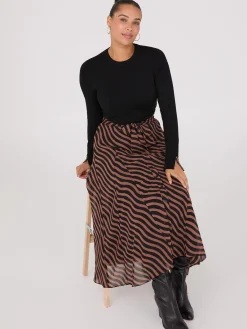 Zip Sleeve Crew Neck Sweater