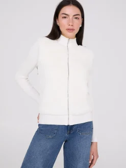 Zip-Front Faux Fur Sweater