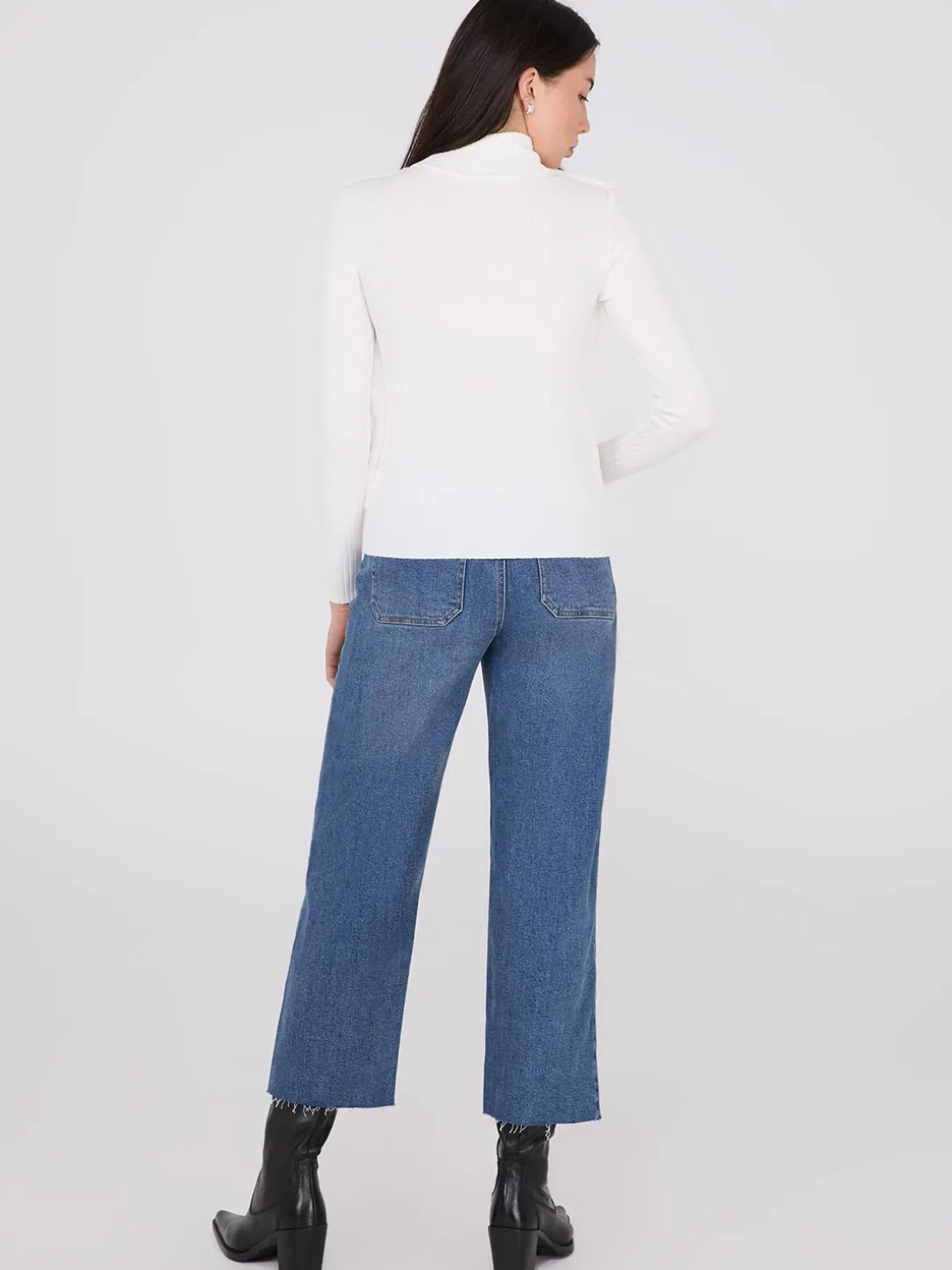 Zip-Front Faux Fur Sweater