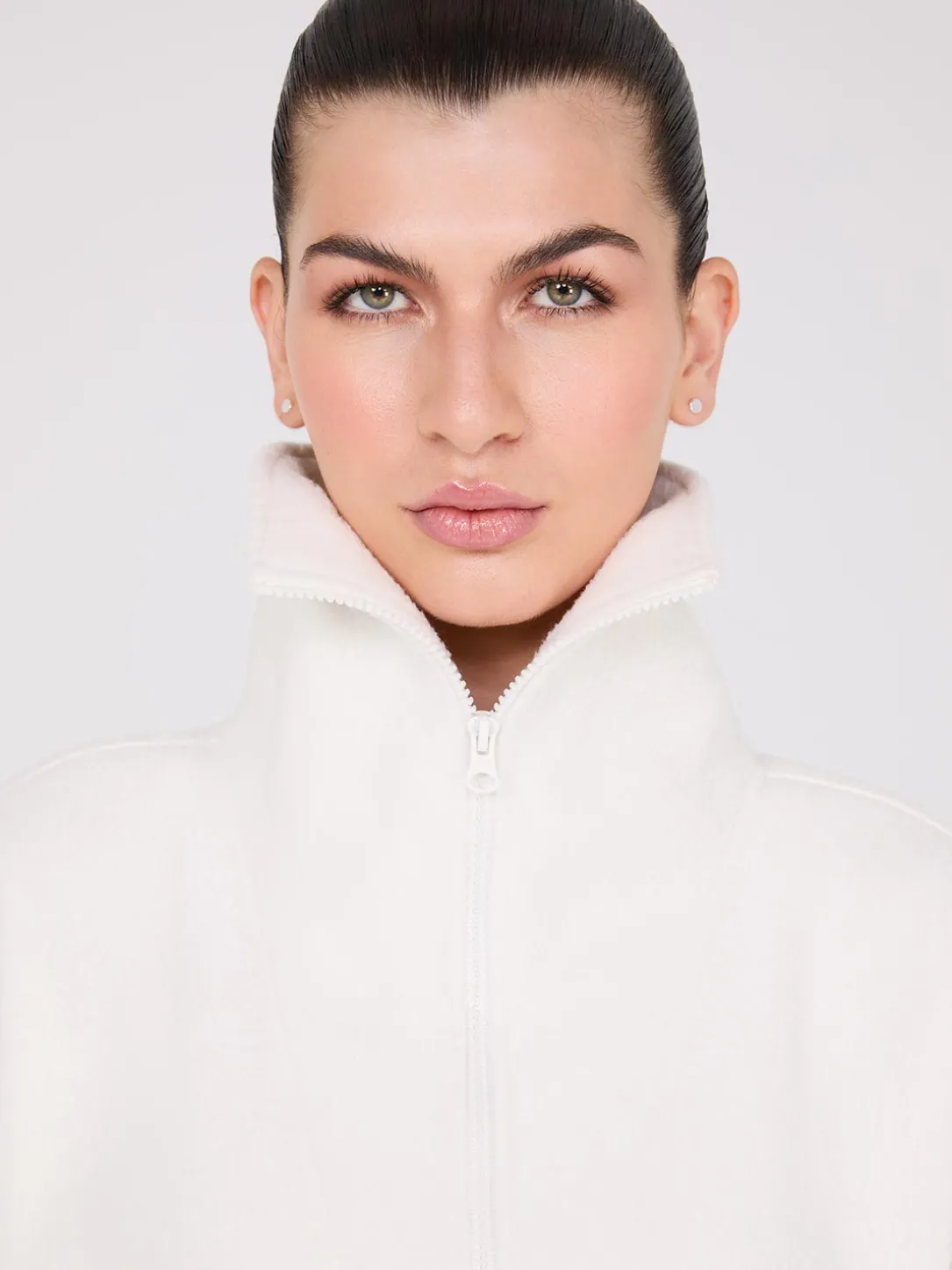 Zip-Front Sherpa Sweater