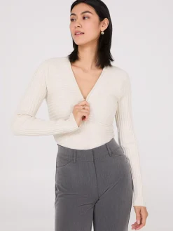 Zipper V-Neck Sweater